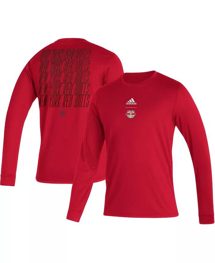

Мужская красная футболка с длинным рукавом New York Red Bulls Club adidas