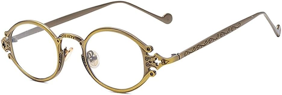 

Мужские овальные солнцезащитные очки в стиле панк, красные, женские солнцезащитные очки в стиле ретро, ​​круглые, золотистая, черная металлическая оправа, защита от ультрафиолета UV400 WNCKSQ, Brown With Clear