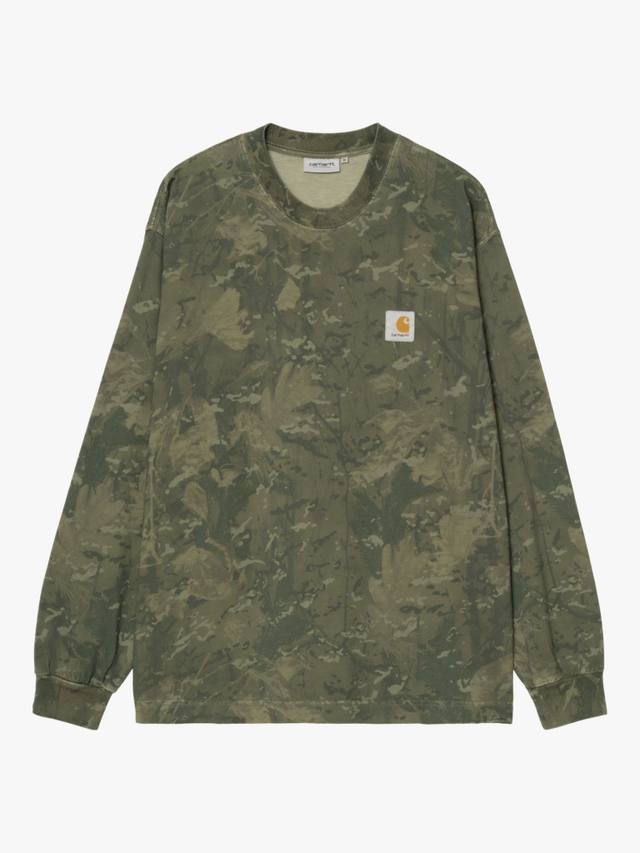 

Футболка с длинным рукавом Regular Fit из органического хлопка в камуфляжном принте Carhartt WIP, Green/Multi