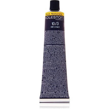 

Краска для волос Koleston Professionals 60 мл 10/3 Самый светлый золотистый блондин, Wella