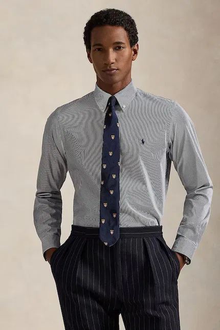 Рубашка из хлопка модель Polo Polo Ralph Lauren, синий
