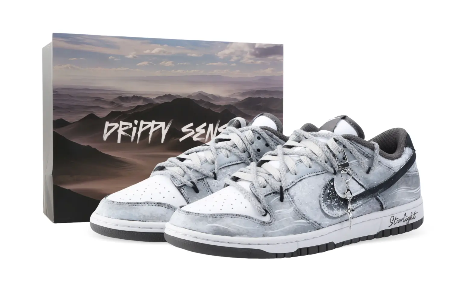 

Кроссовки для скейтбординга dunk drippy moon goddess низкие унисекс черный Nike, серый