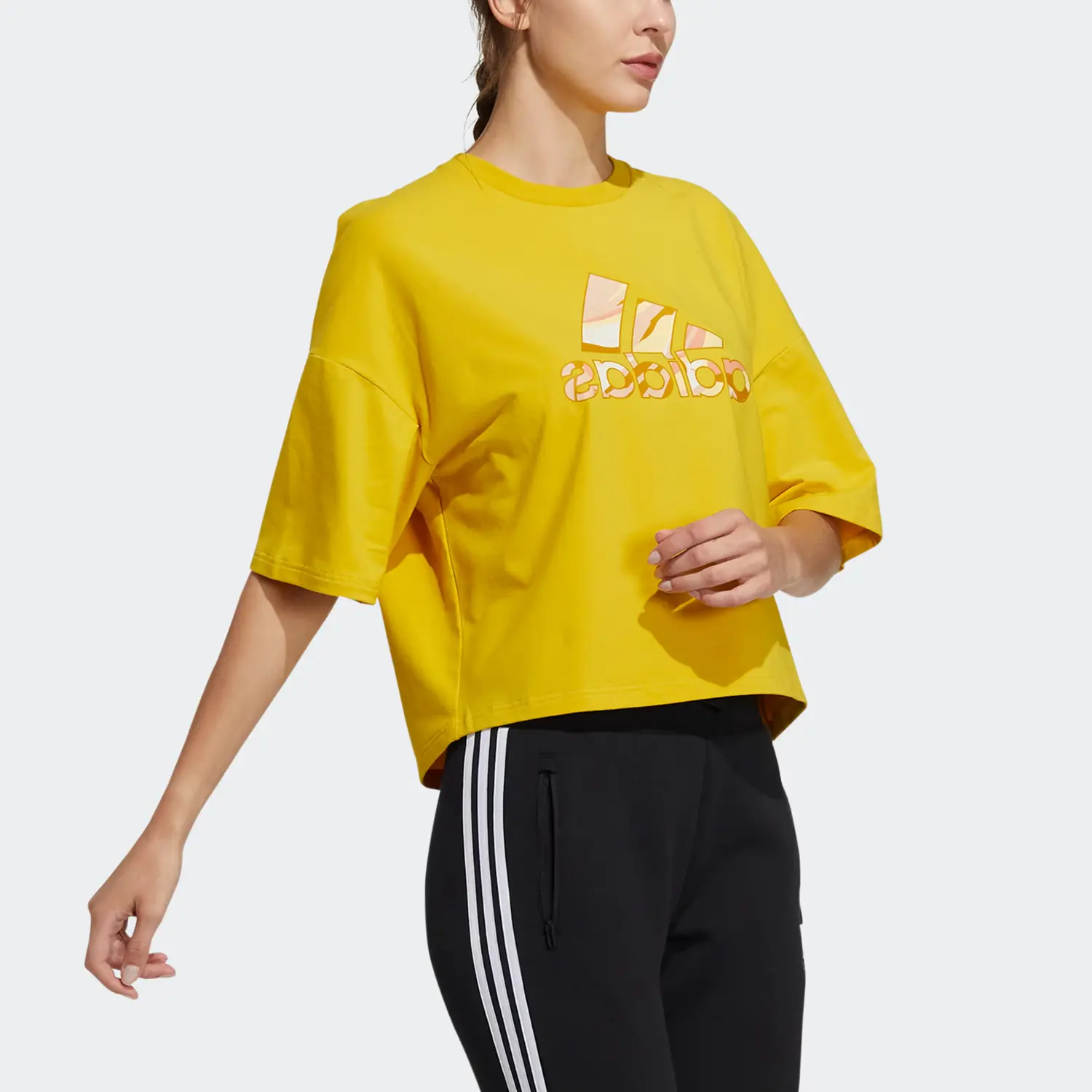 Футболка женская желтая Adidas — фото 4
