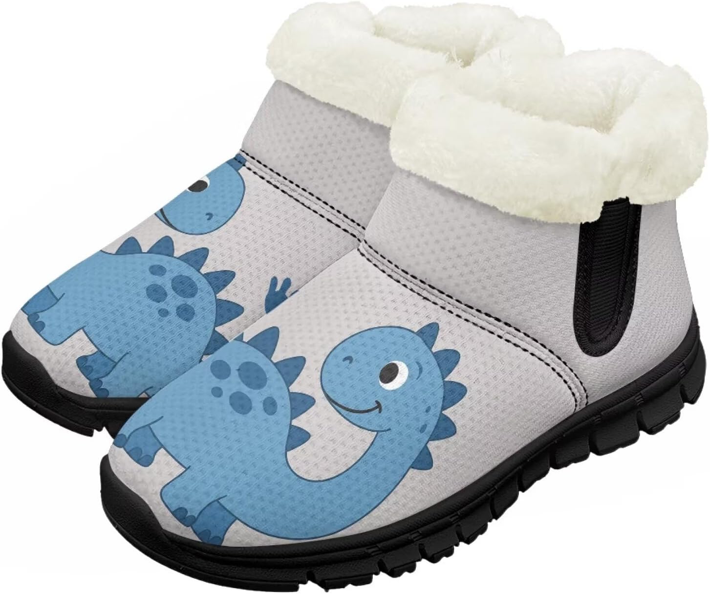 

Детские зимние ботинки Chririnla для девочек и мальчиков, утепленные ботильоны на меху, легкие слипоны, Glowing Butterfly