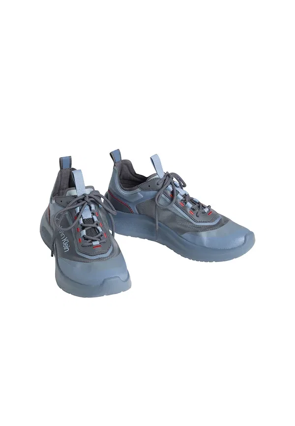Кроссовки Calvin Klein Ck curve lightweight runner trainers, синий с оранжевым — фото 2