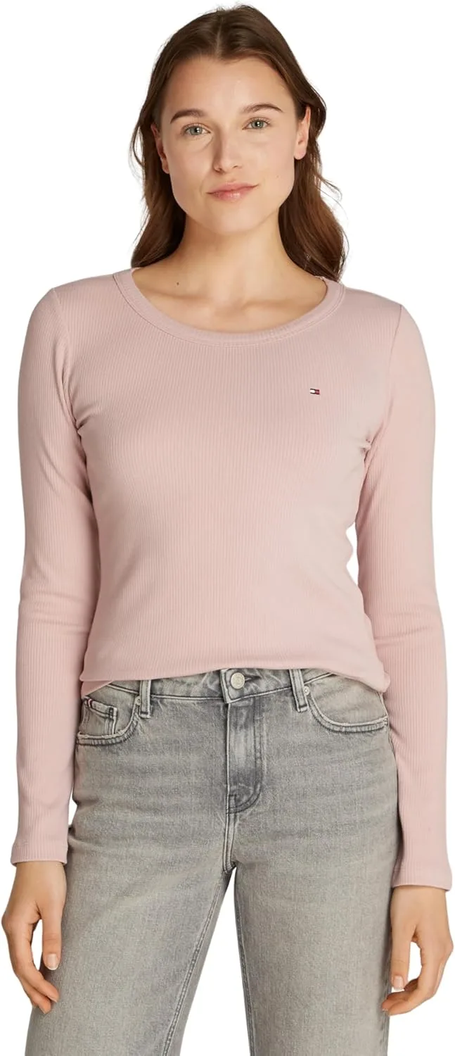 

Tommy Hilfiger Women's Slim 5x2 Rib O-NK Ls Ww0ww38869