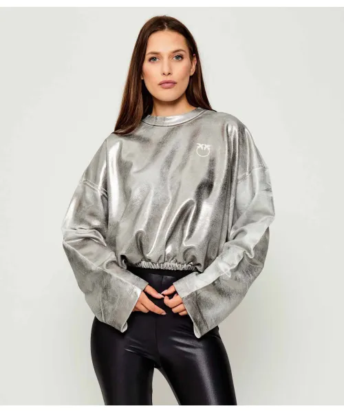 

Толстовка Cropped fit Pinko, серый