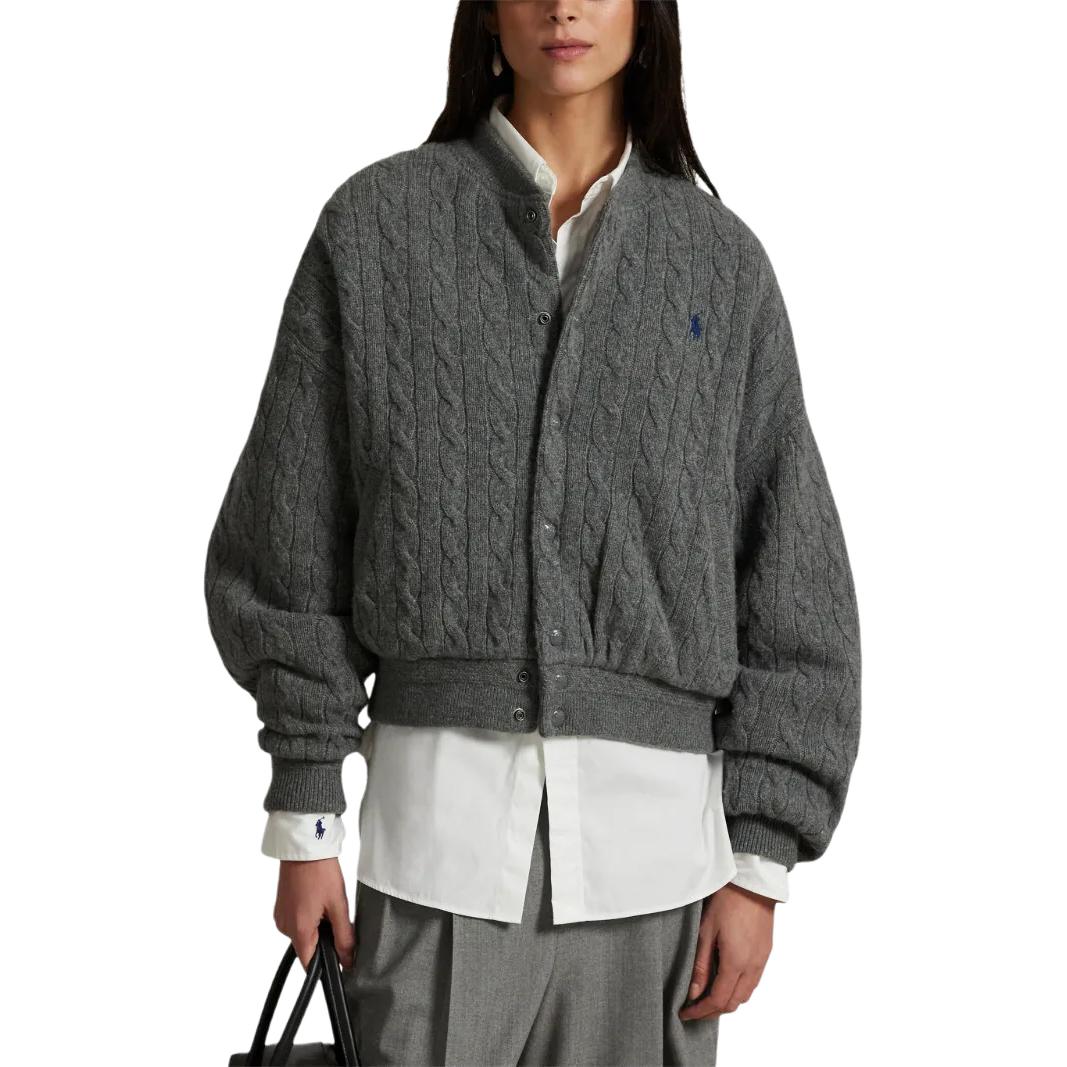 Polo Ralph Lauren Куртка Logo Embroidered Cable Knit Cardigan — фото 3