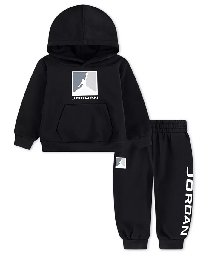 

Детский комплект для мальчиков: базовая толстовка с длинными рукавами и брюки, 2 предмета Jordan, черный