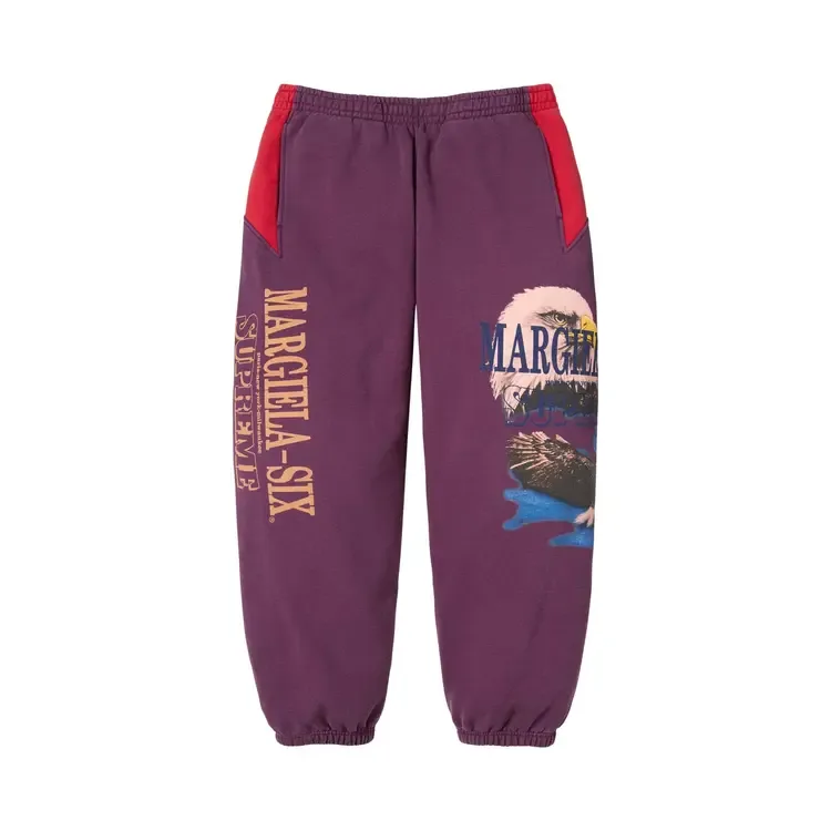 Спортивные штаны Supreme x MM6 Maison Margiela Eagle, фиолетовый цвет