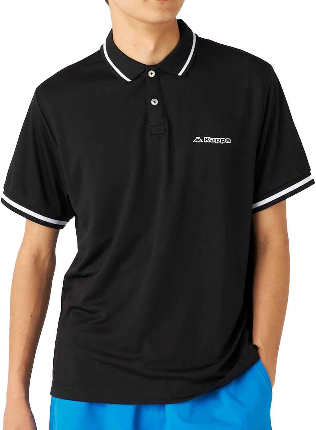 

Мужская поло-рубашка Kappa с коротким рукавом, модель 215318, черная, размер L