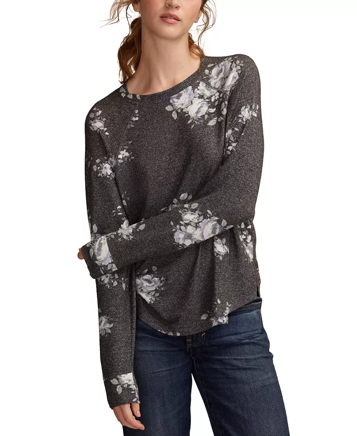 

Женский свитер Cloud с длинными рукавами и круглым вырезом Lucky Brand, черный