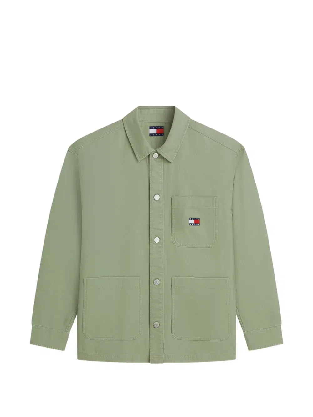Рубашка с нагрудным карманом и логотипом-нашивкой Tommy Hilfiger, зеленый
