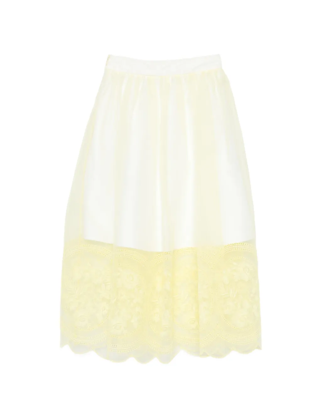 Юбка с цветочной вышивкой Elie Saab Junior, желтый — фото 2