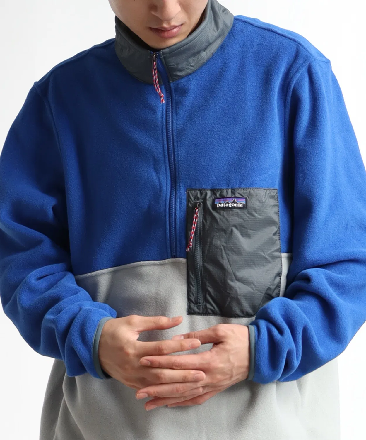 Флисовая куртка Patagonia Micro Dini 1/2 Zip Pullover, синяя — фото 3