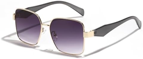 

Солнцезащитные очки в стиле ретро 2027, квадратной формы, для женщин и мужчин, классический винтаж, защита от УФ-излучения UV400 для использования на открытом воздухе MTZJH, Gray