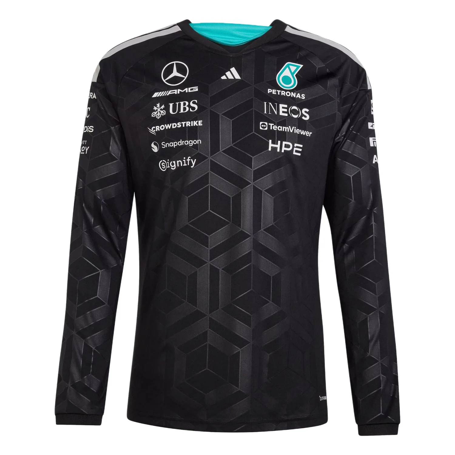 Футболка Mercedes AMG Petronas Formula 1 Team для мужчин, быстросохнущая Adidas, черный