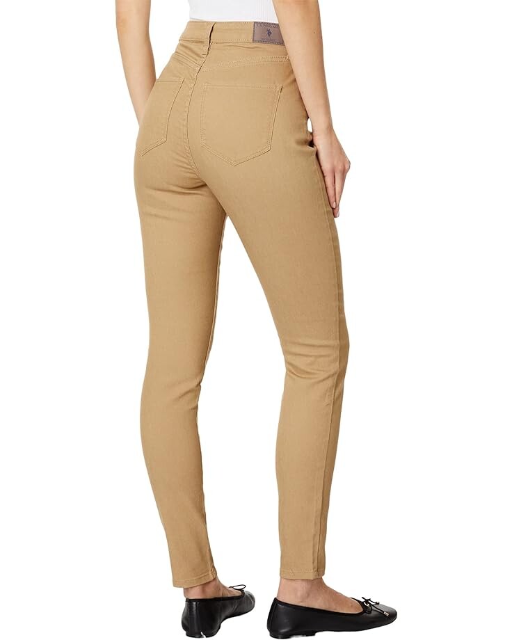 

Джинсы U.S. POLO ASSN. Uspa High-Rise Super Skinny Jeans in Khaki, хаки