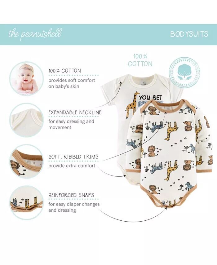 Подарочный набор для новорожденного мальчика, Blue Safari Explorer, 30 предметов первой необходимости The Peanutshell, синий — фото 3