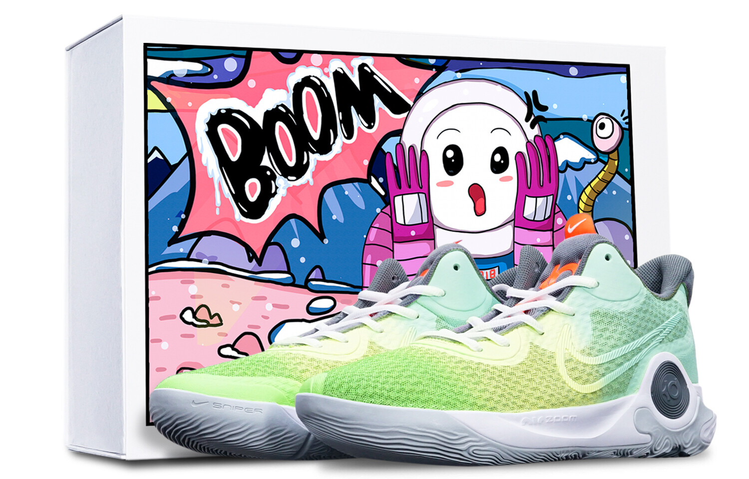 

Баскетбольные кроссовки KD Trey 5 унисекс средней высоты серо-желтые Nike