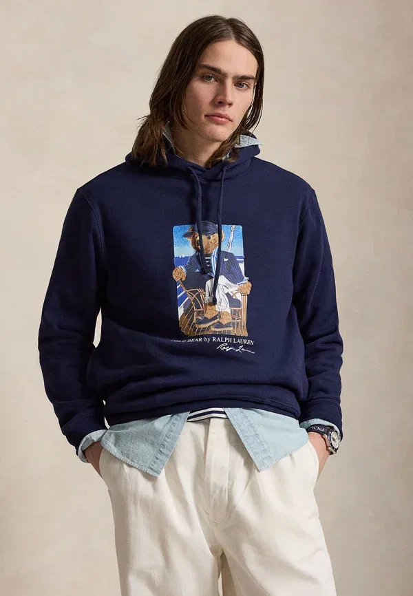 Толстовка с капюшоном Polo bear hoodie Polo Ralph Lauren, цвет ньюпорт-нави