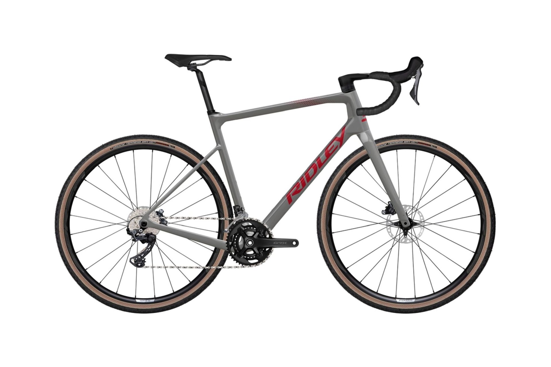 

Гравийный велосипед Ridley Grifn - shimano grx600 - 28 дюймов - diamant - 2026, grau | battleship grey/candy red metallic