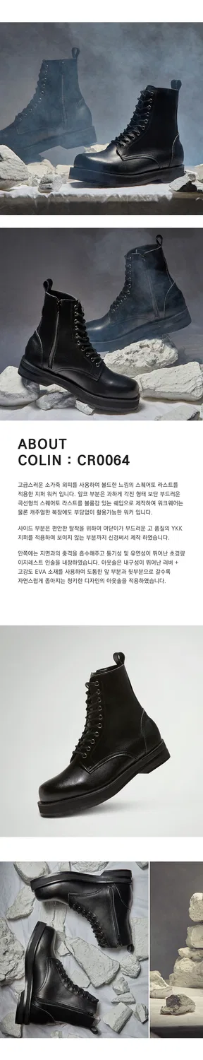 Мужские чёрные ботинки Customade Colin из натуральной кожи, 4.5 см — фото 3