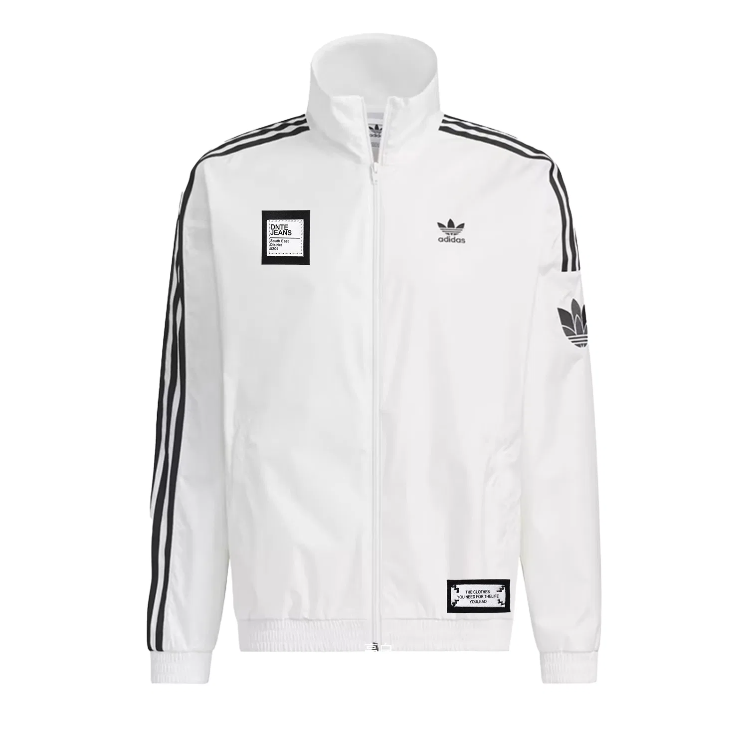 Куртка унисекс со стойкой, умеренная, other Adidas Originals, Bright White