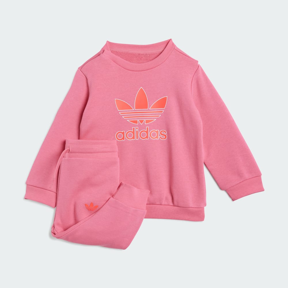 

Спортивный костюм Adidas Trefoil Crew Set Kids, цвет Pink Fusion/Lucid Red