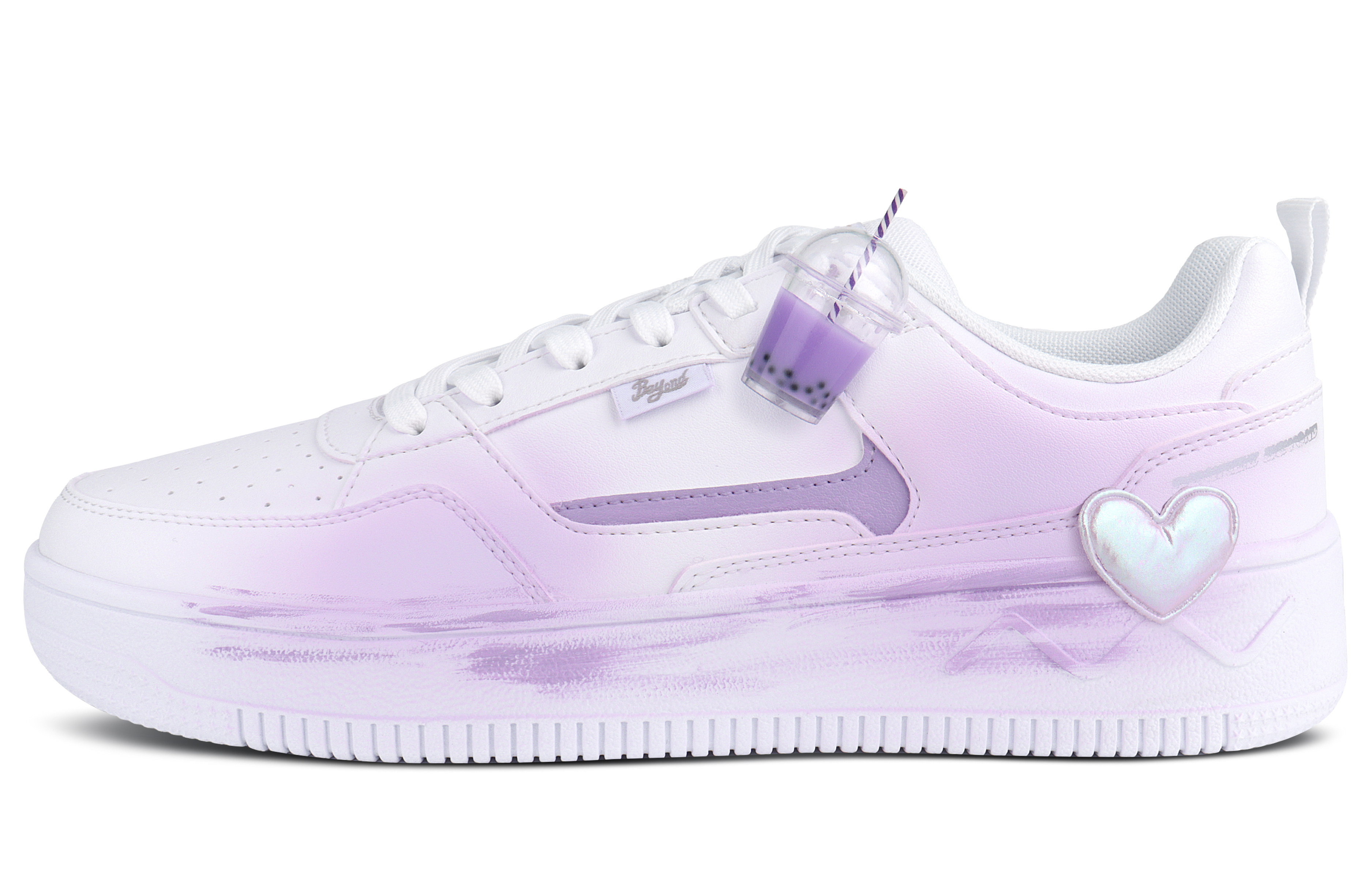 

Кроссовки для скейтбординга Air Force 1 Slip Resistant Abrasion Resistant Low top Unisex 361°, белый фиолетовый