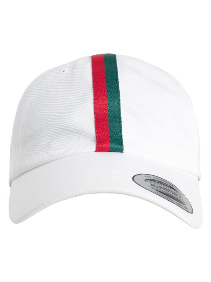 

Бейсболка Flexfit Dad s, цвет white/firered/green