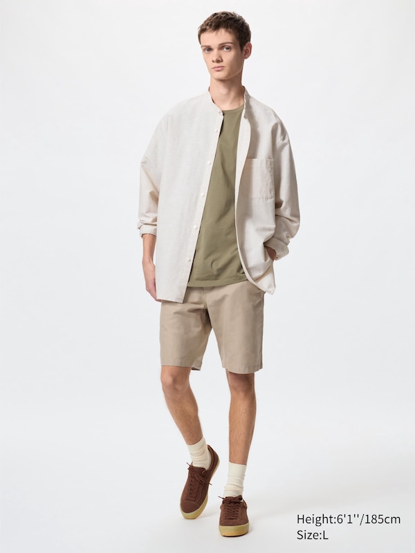 

Шорты из льняной смеси Uniqlo, бежевый