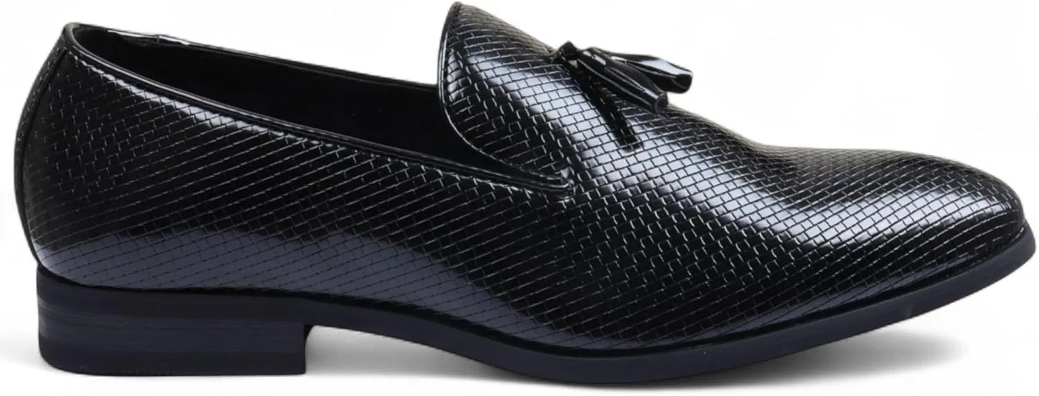 Лоферы мужские с кисточками Dolcetto, черный Infinity Leather