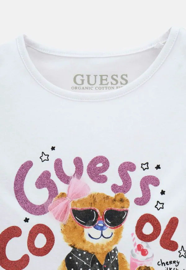 Футболка с принтом для малышей Guess, Pure White — фото 3