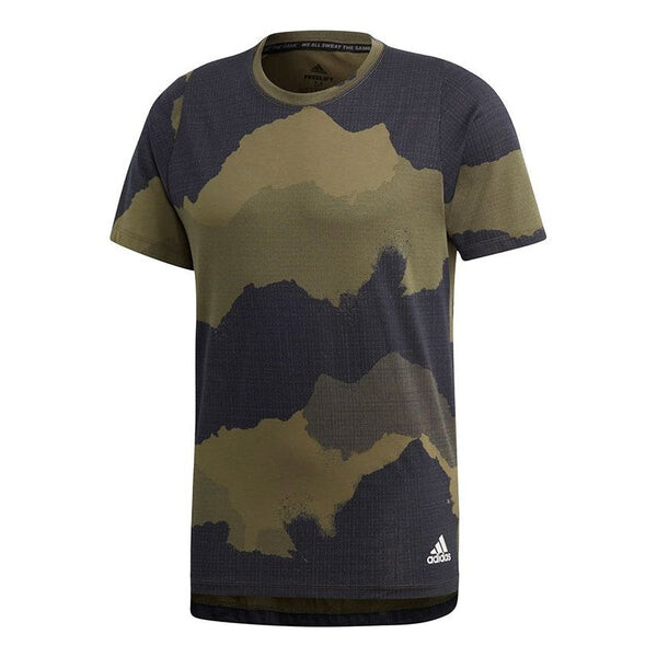 

Футболка fl_tec gf cam camouflage casual sports breathable short sleeve black Adidas, черный