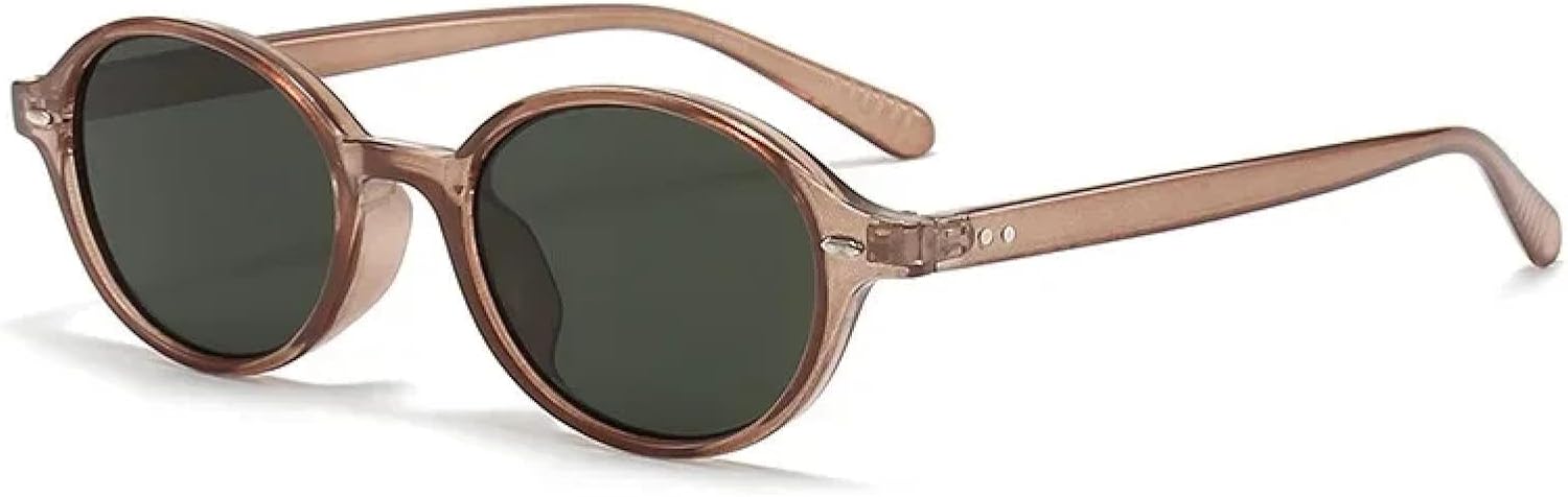 

Ретро маленькие овальные солнцезащитные очки для женщин и мужчин с заклепками, модные очки, роскошные солнцезащитные очки с защитой от УФ-излучения UV400 TVTBBVV, Bn-gy