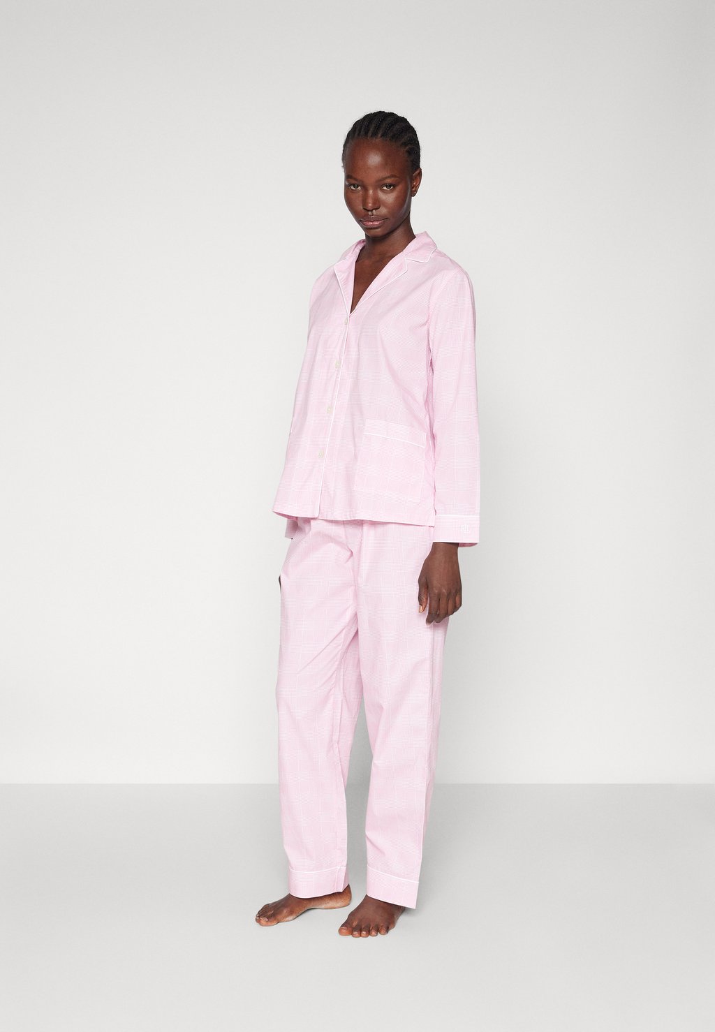 

Пижама NOTCH COLLAR Lauren Ralph Lauren, фуксия