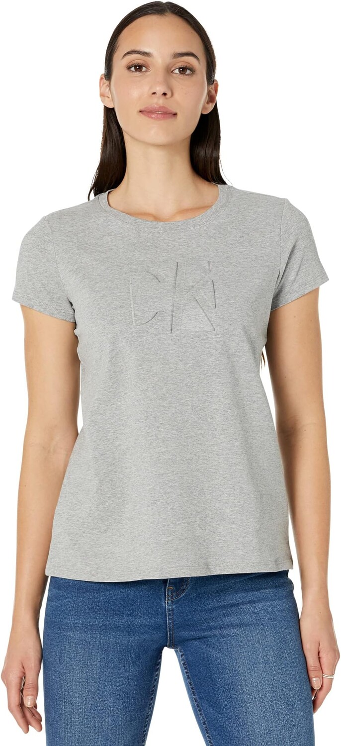 

Футболка Calvin Klein Embossed CK Logo, цвет Heather Granite