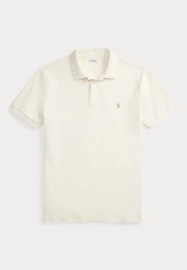 Поло с коротким рукавом Polo Ralph Lauren, цвет бледно-кремовый — фото 4