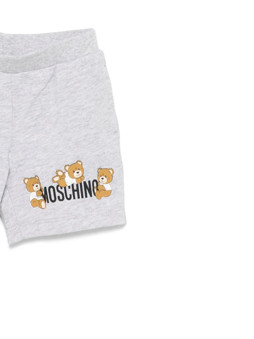 Комплект из топа и шортов с принтом Teddy Bear Moschino Kids, серый — фото 3