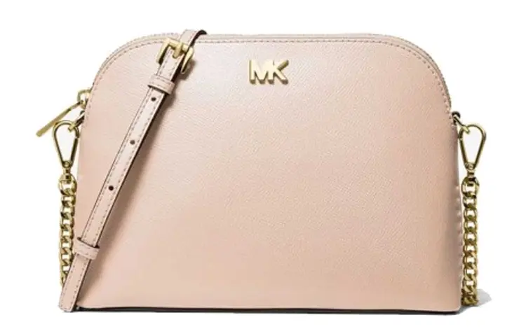 

Сумка через плечо Mott Leather Dome большая женская мягкого розового цвета MICHAEL KORS