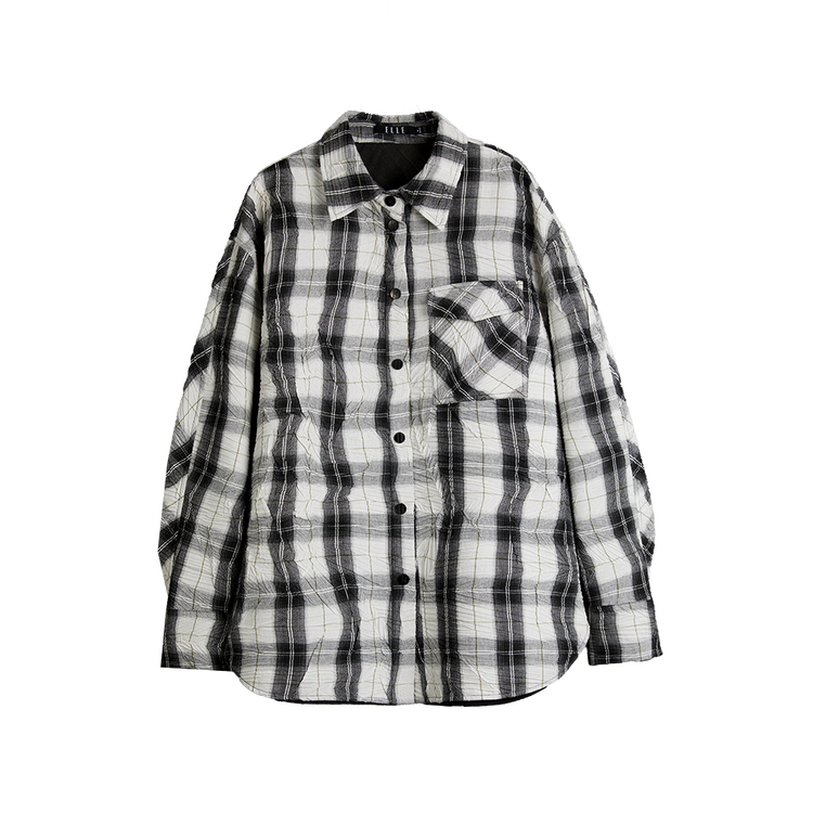 

ELLE Рубашка Women's Black White Lapel