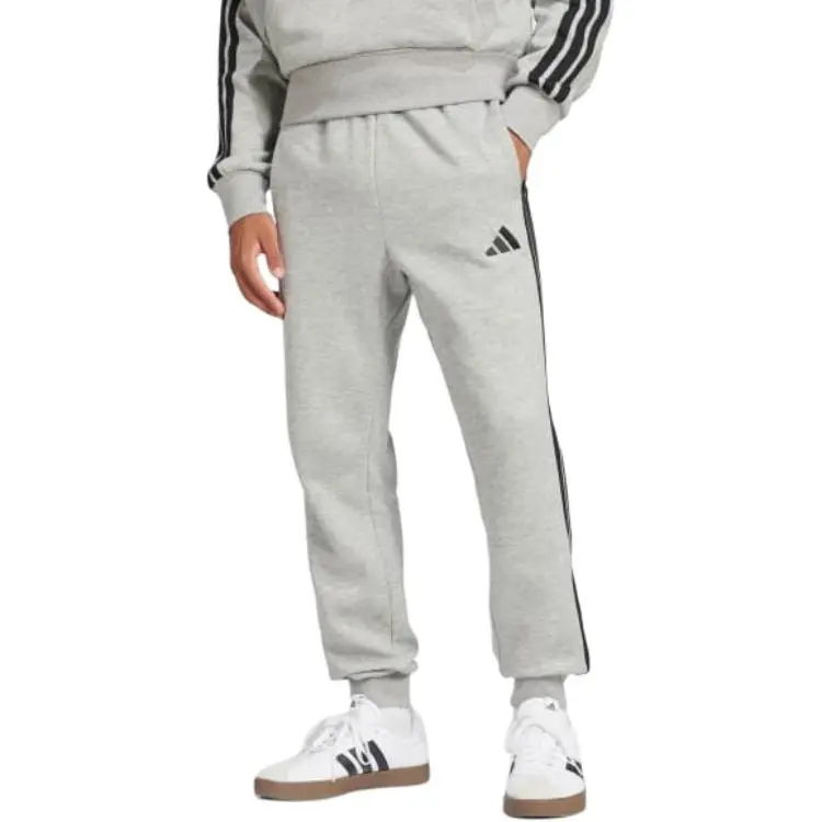 Брюки Fleece 3 Stripes Adidas, серый — фото 2