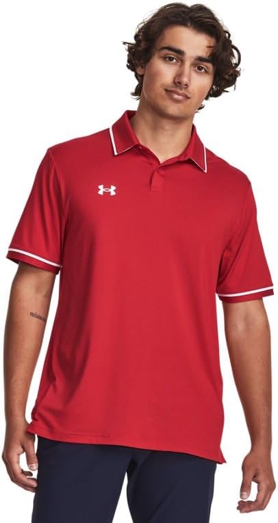 

Under Armour мужская футболка-поло Tipped Teams Performance, Red-White, Белый, Under Armour мужская футболка-поло Tipped Teams Performance, Red-White
