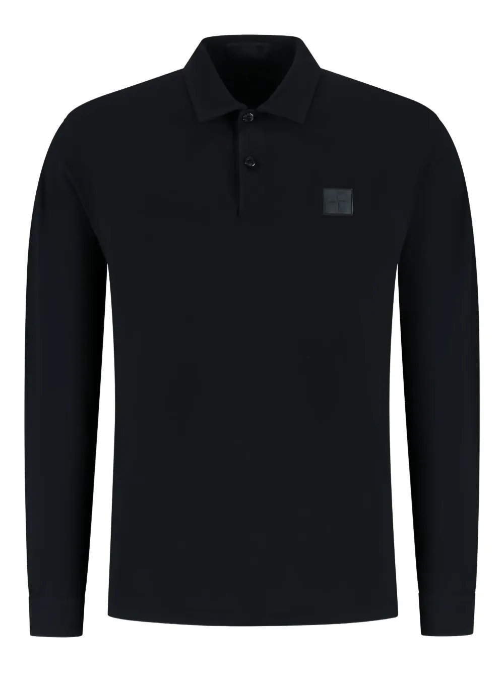 

Поло с длинными рукавами и логотипом Stone Island, черный