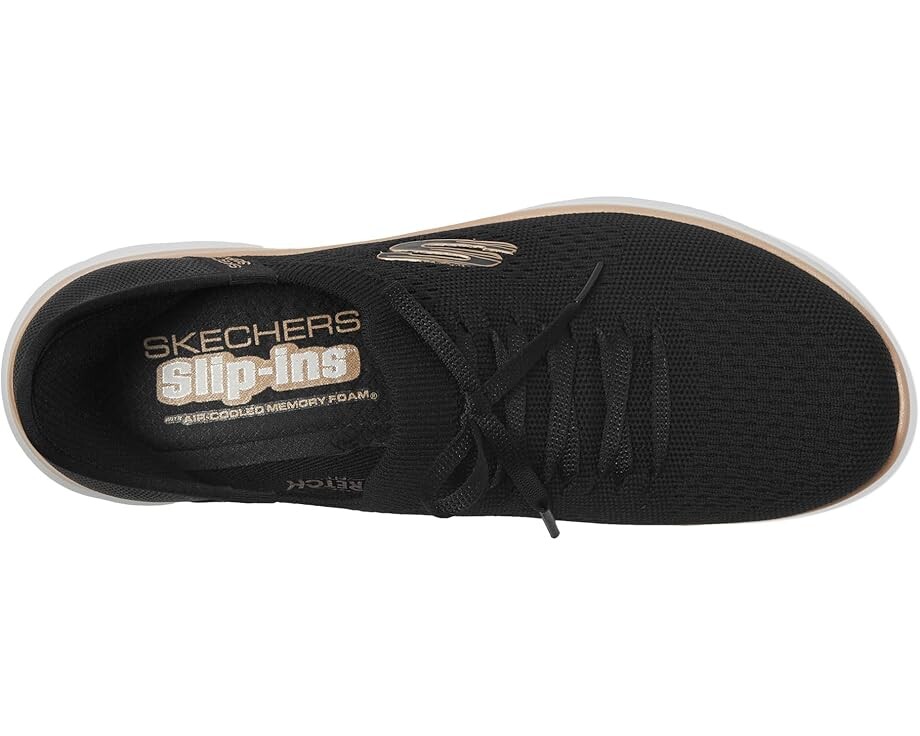 Кроссовки SKECHERS Summits Night Chic Hands Free Slip-Ins, цвет Black/ Rose Gold — фото 2
