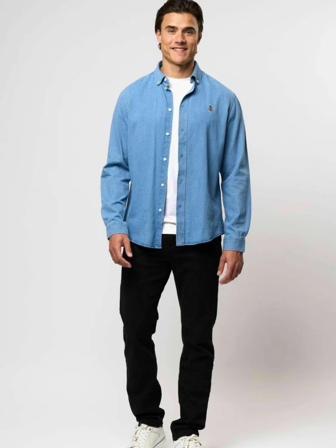 Рубашка на пуговицах стандартного кроя ' USCraig ' U.S. Polo Assn., Blue — фото 3