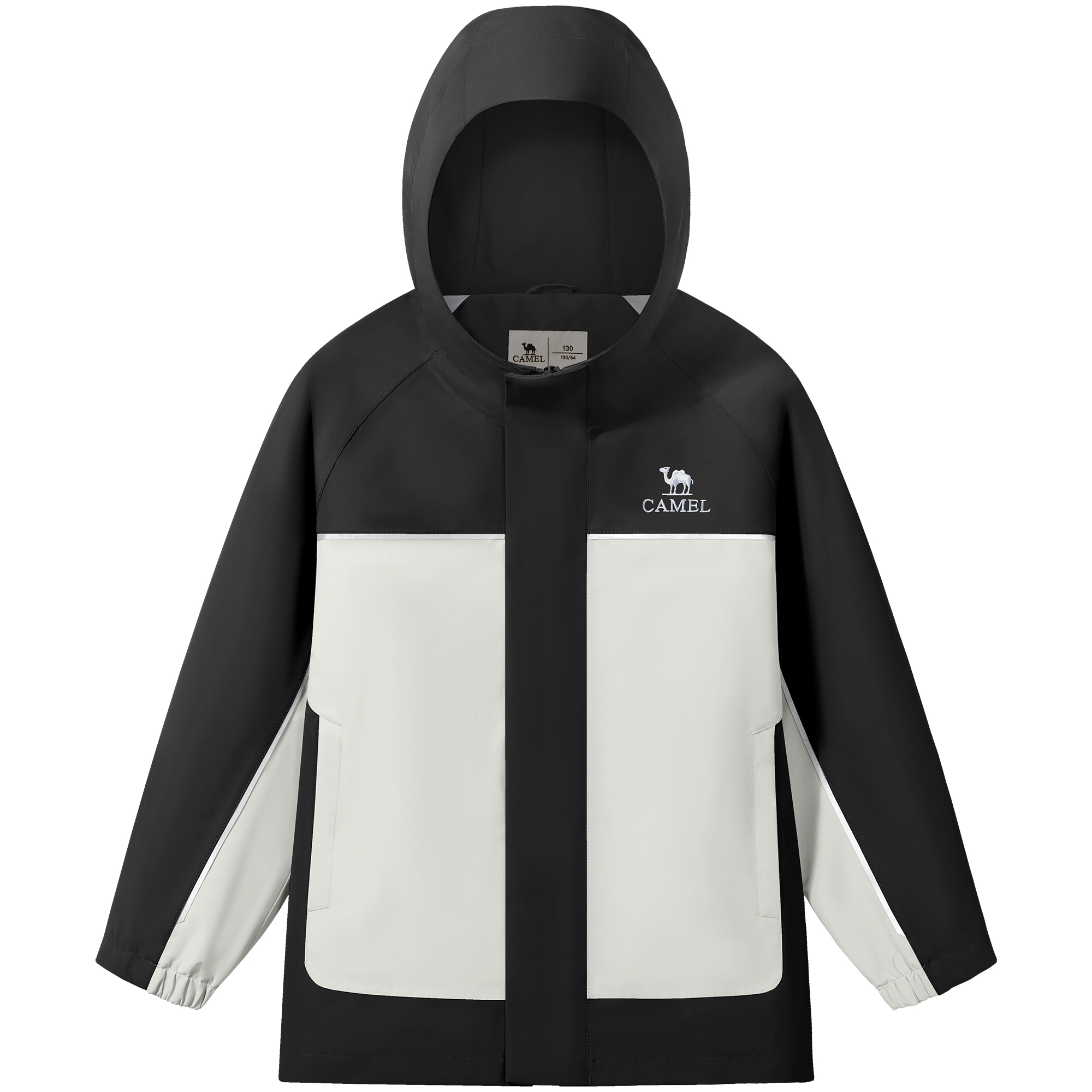 

Детская ветровка с капюшоном Moderate CAMEL, phantom черный/glacier серый