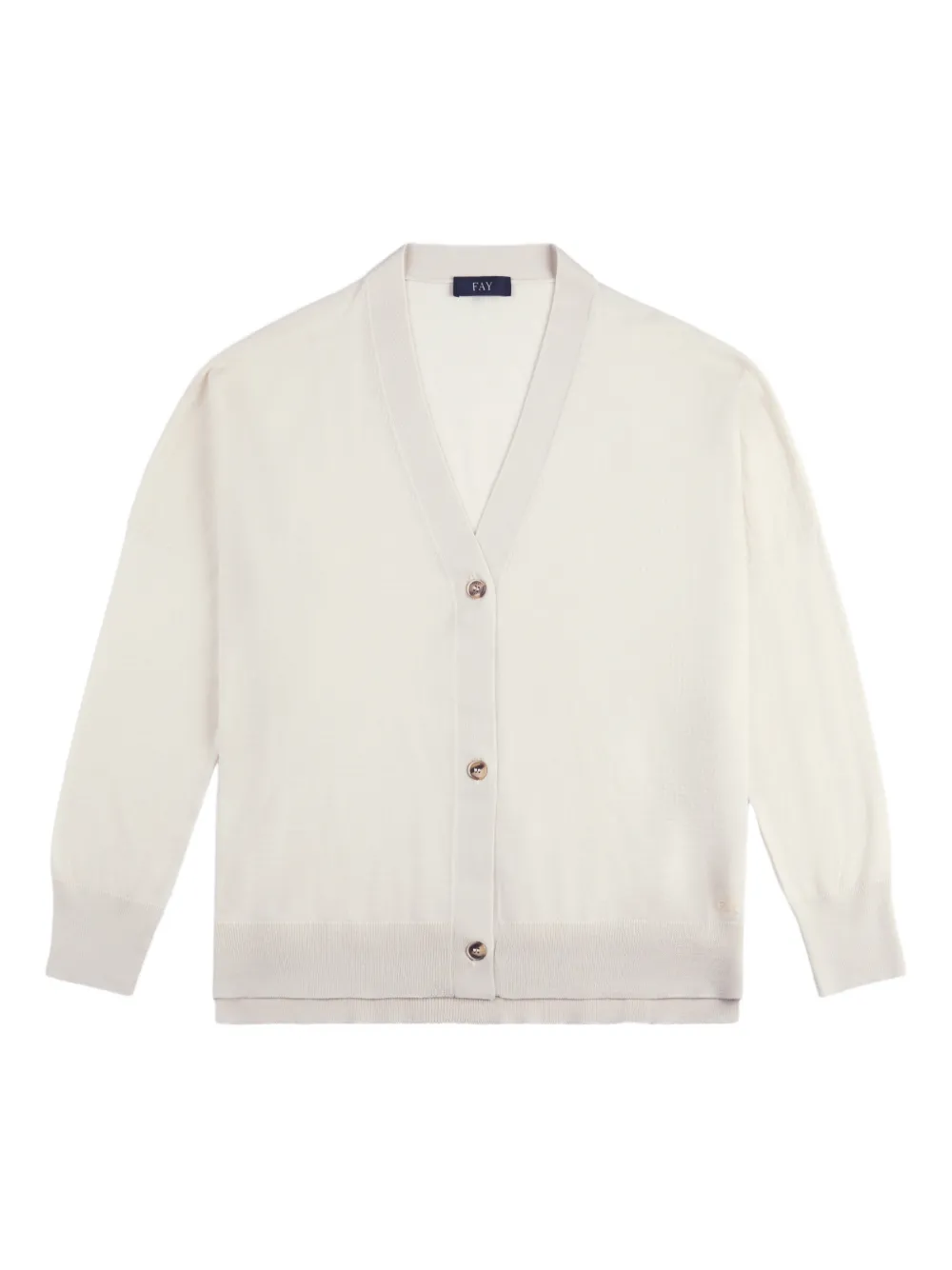 

Кардиган с длинными рукавами и застежкой на пуговицы Fay, нейтральный