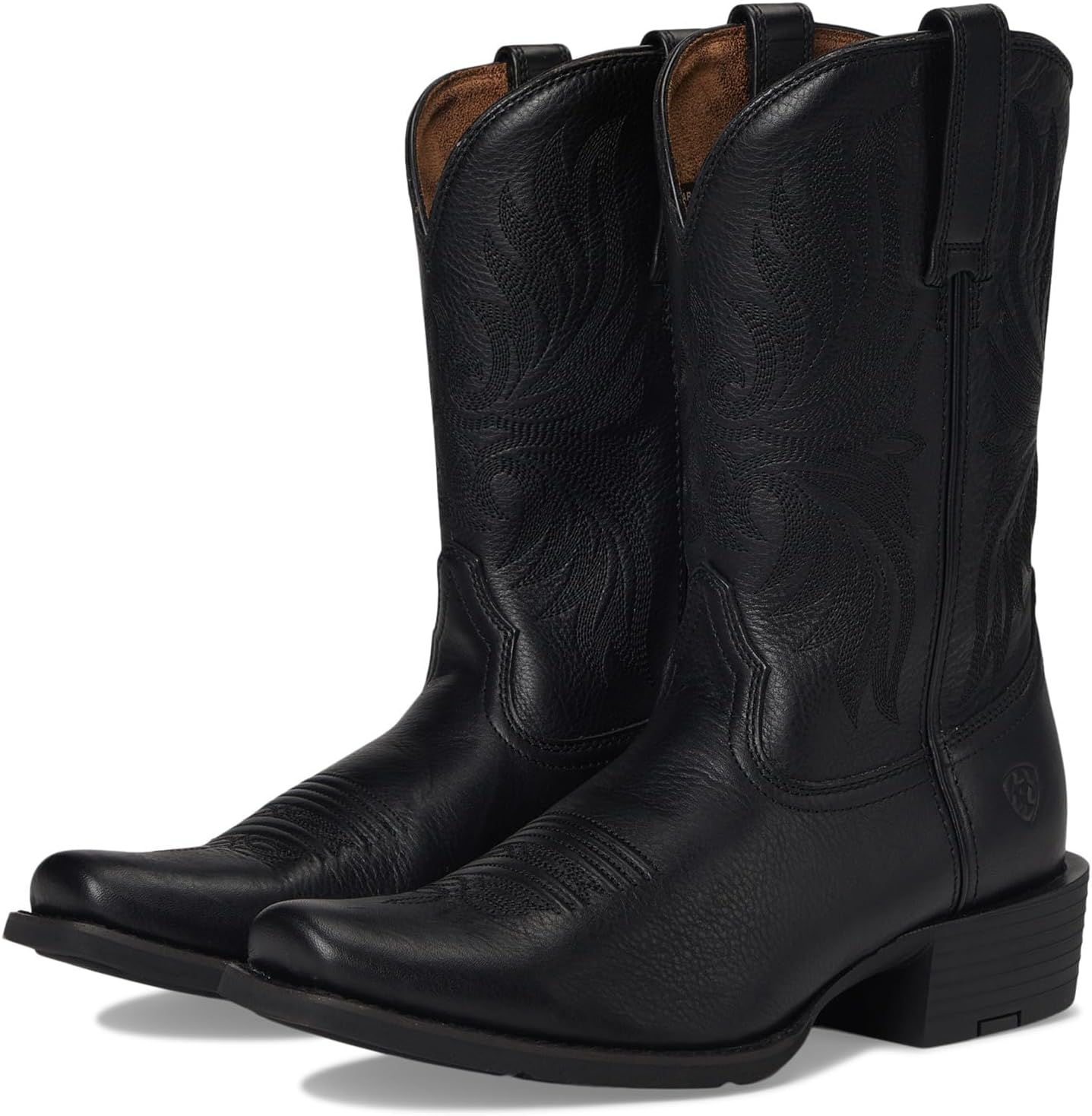 Мужские спортивные ковбойские сапоги ARIAT с узким носком, черный